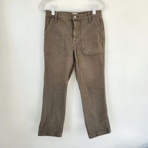 J Crew Straight Leg Crop Jean in Garment-Dyed Denim Size 27